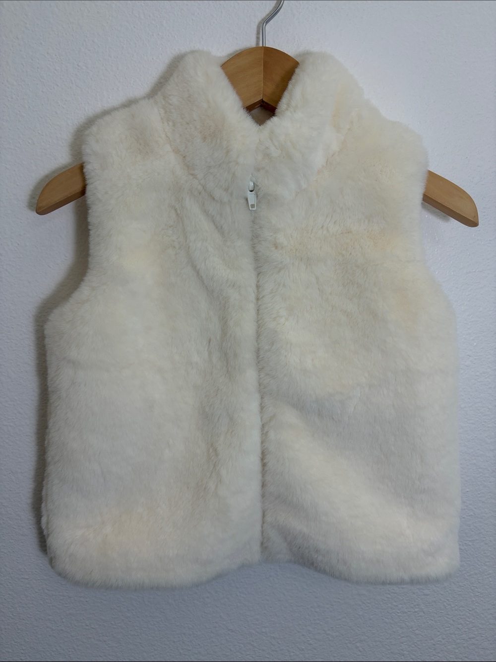 Mud Pie Cream Faux Fur Toddler Vest